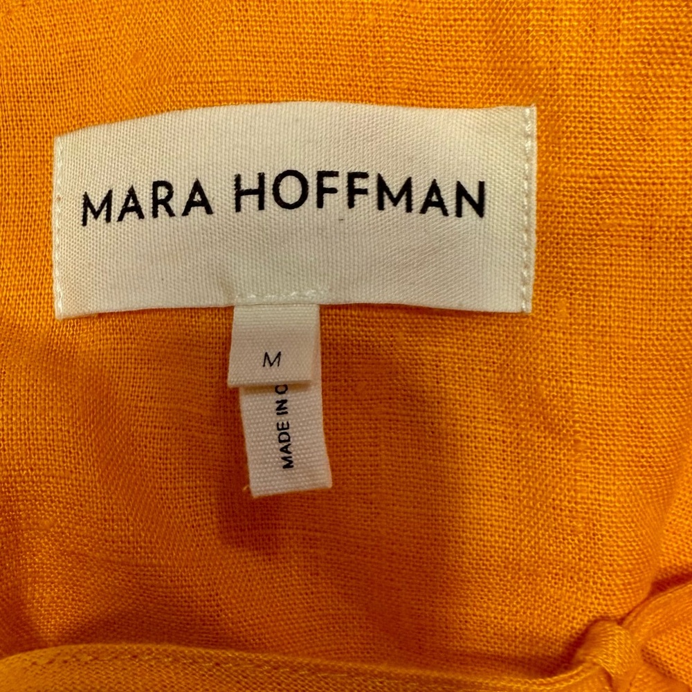 Mara Hoffman Mustard Linen Tank Top | Sz M - Picture 3 of 3